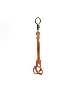 Cognac long knot key ring