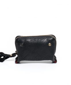 Black June bug coin purse