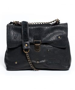 Black June bug crossbody flap bag