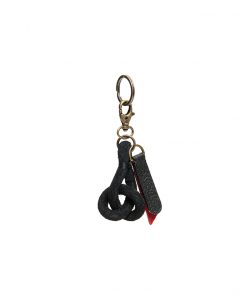 Black short knot key ring